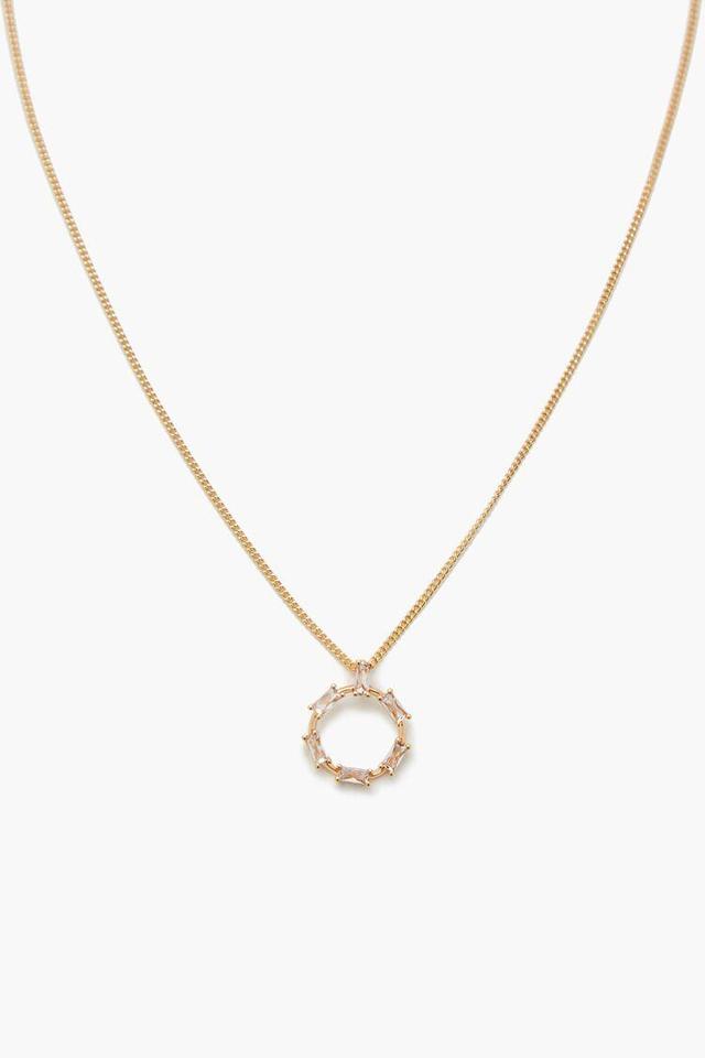 Faux Gem Hoop Charm Necklace | Forever 21 Product Image