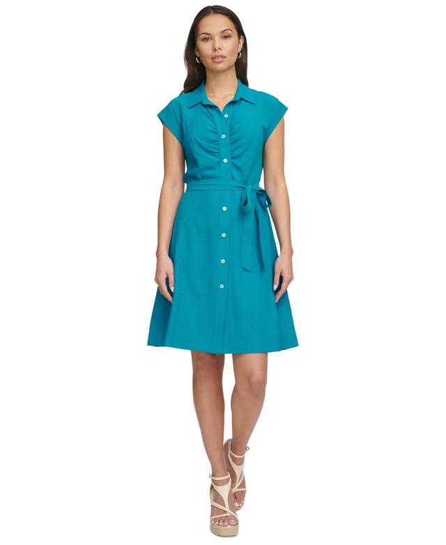 Women's Ruched A-Line Shirtdress Product Image