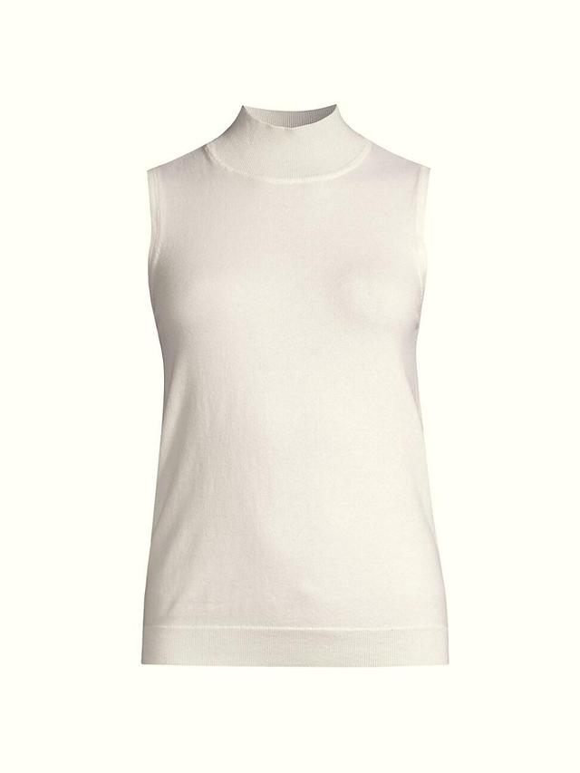 Womens Cotton-Cashmere Mock Turtleneck Top Product Image