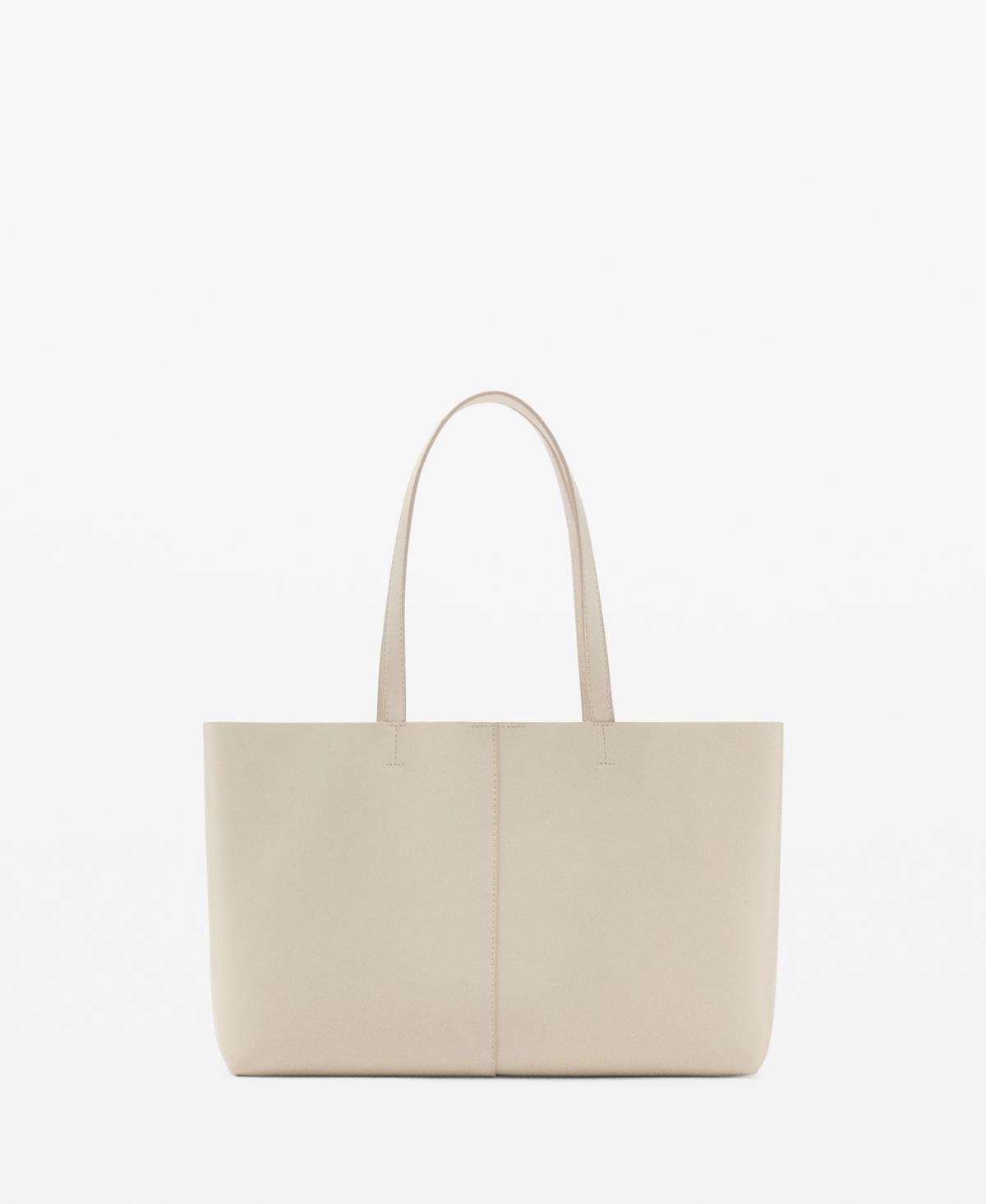 Mango Womens Leather-Effect Shopper Bag Product Image