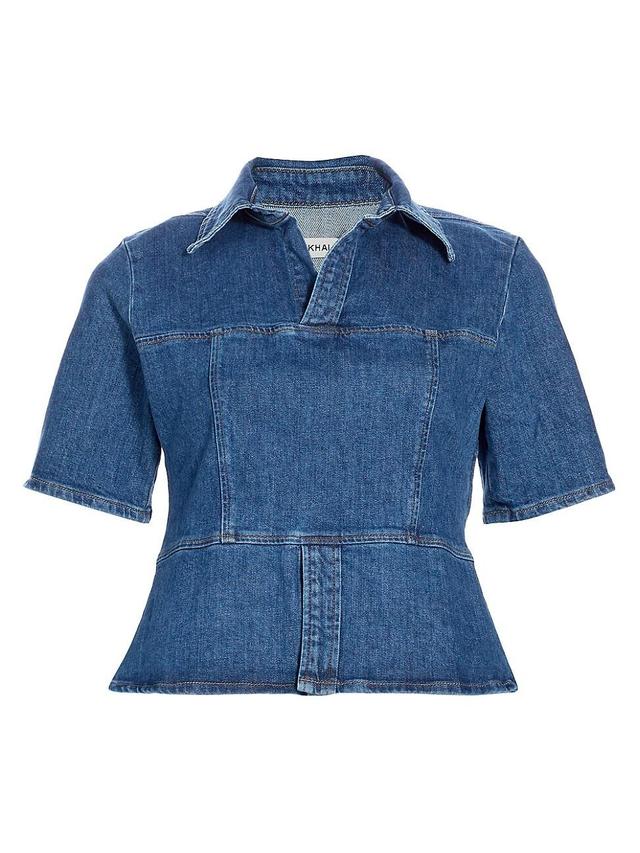 Womens Carole Denim Bustier Blouse Product Image