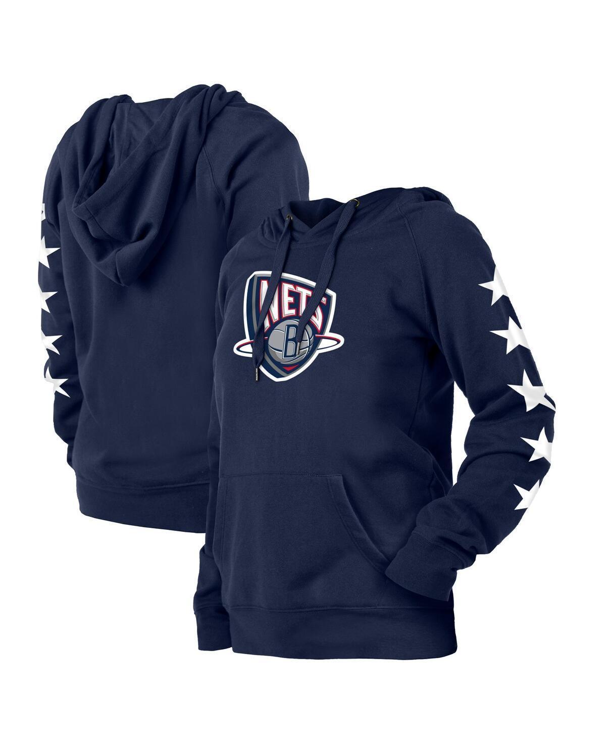 Womens New Era Brooklyn Nets 2021/22 City Edition Pullover Hoodie Blue Product Image