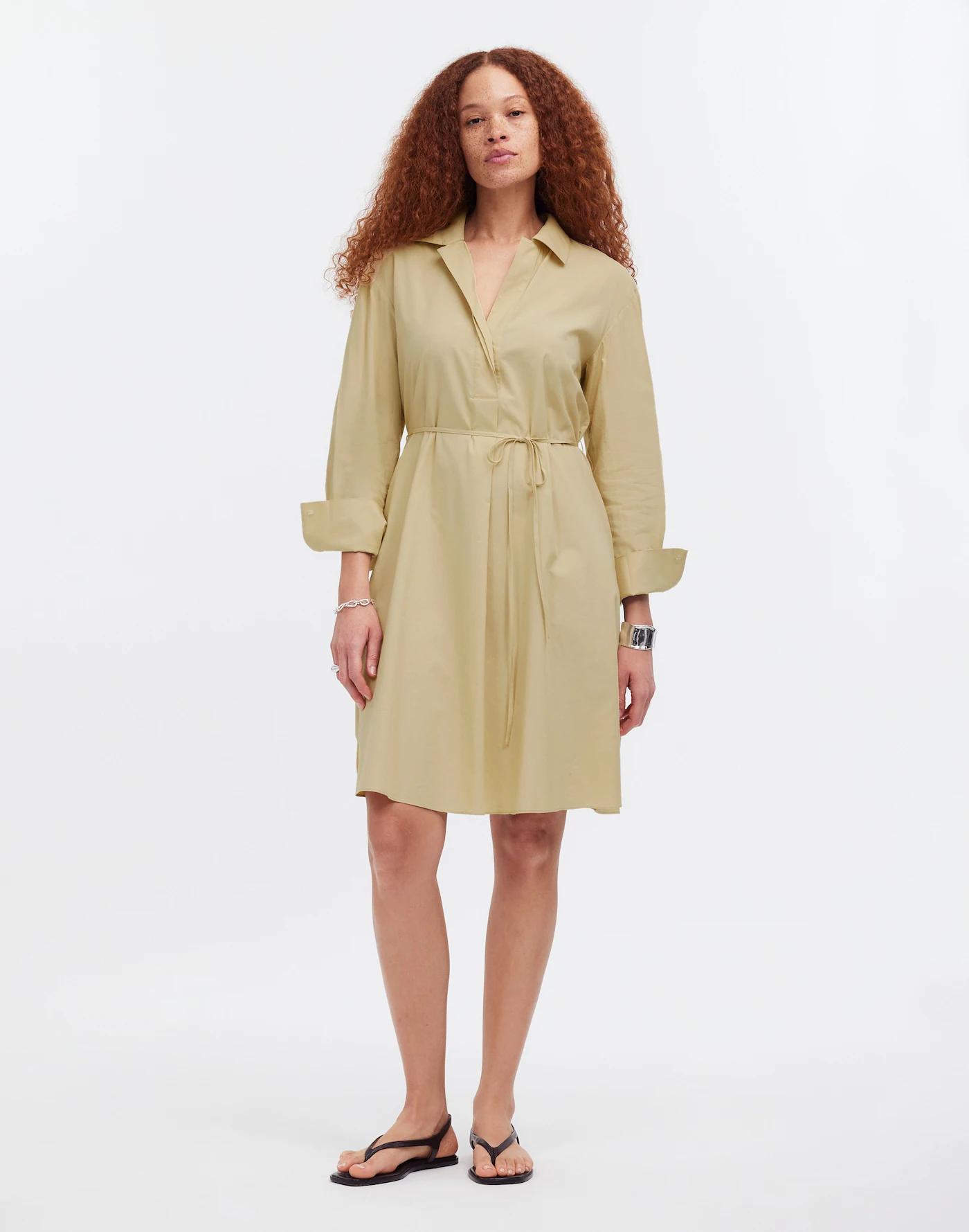 Belted Mini Shirtdress Product Image