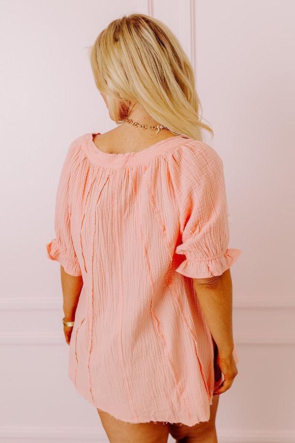 Ocean Breeze Shift Top in Peach Curves Product Image