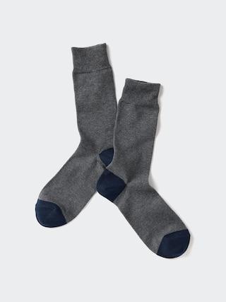 Mens Color Block Socks Dark Gray US8-US11 UNIQLO US Product Image