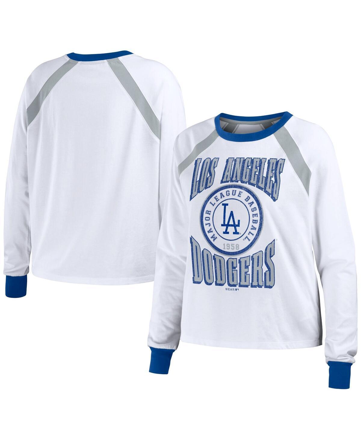 Womens WEAR by Erin Andrews Los Angeles Dodgers Raglan Long Sleeve T-Shirt Product Image