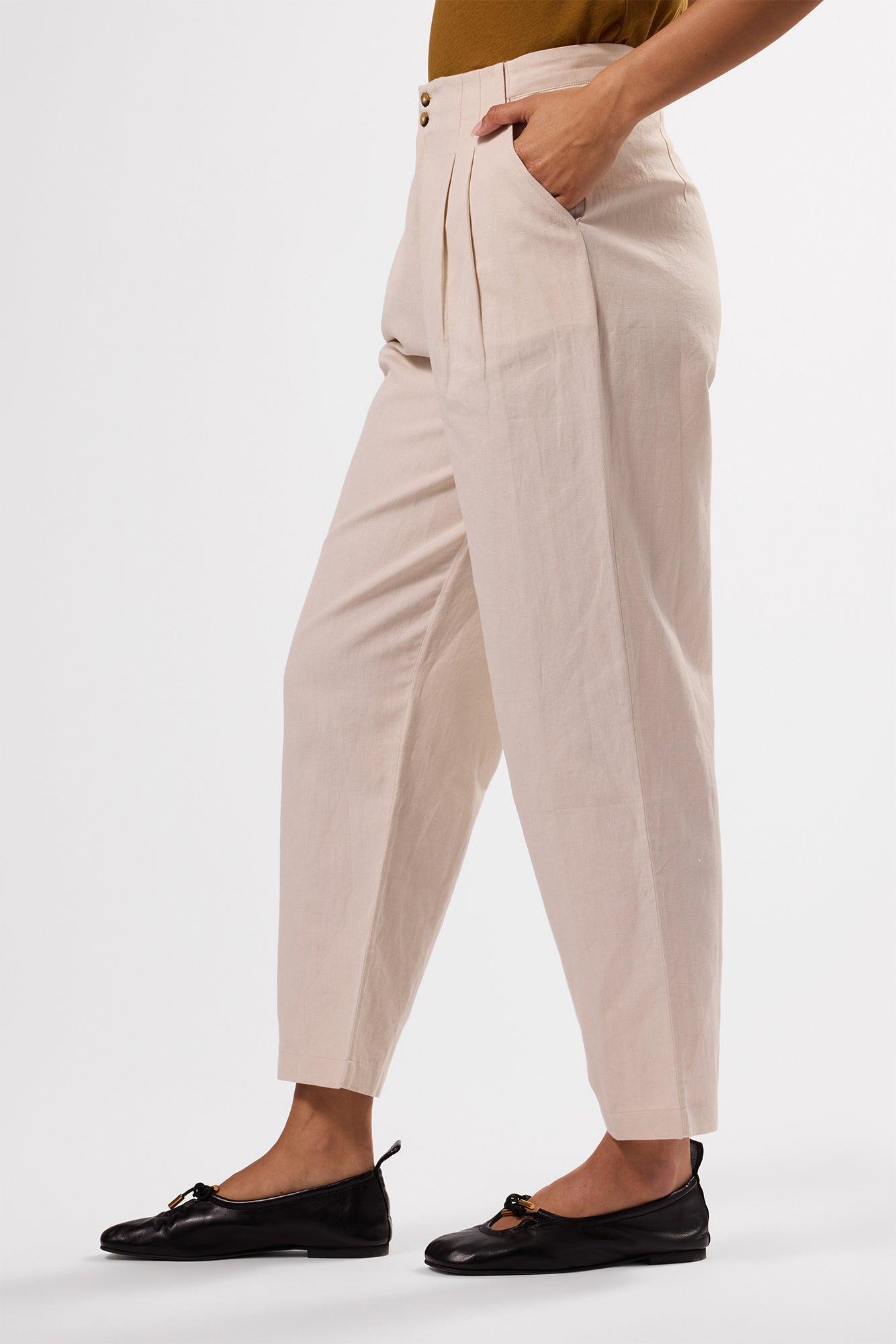 Larisa Cotton Linen Pant - Natural Product Image