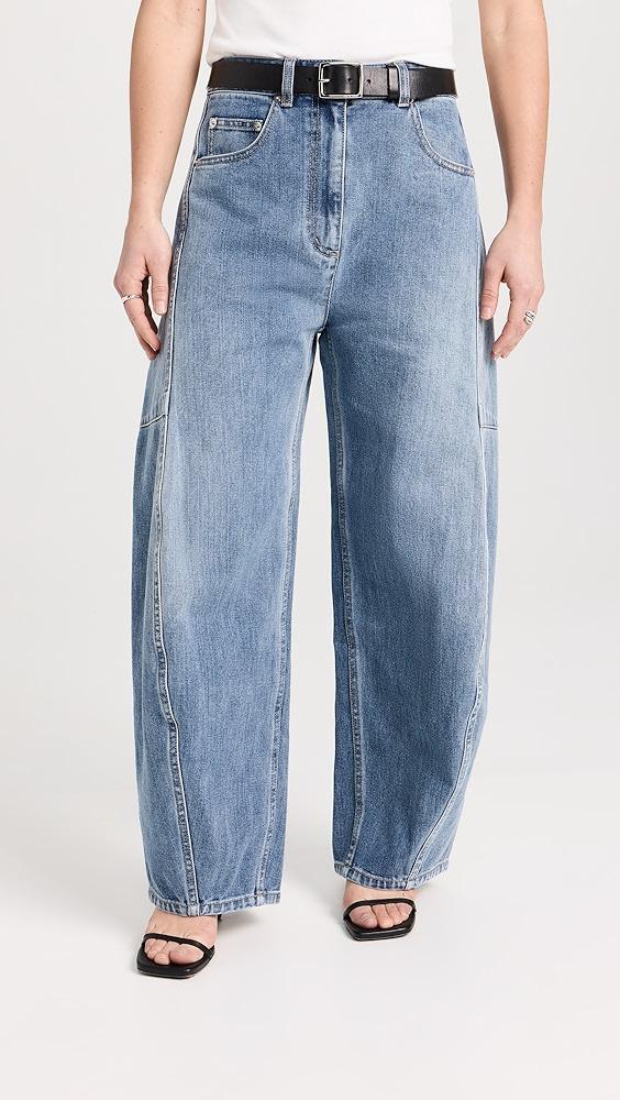 Tibi Petite Classic Wash Denim Sid Jeans | Shopbop Product Image