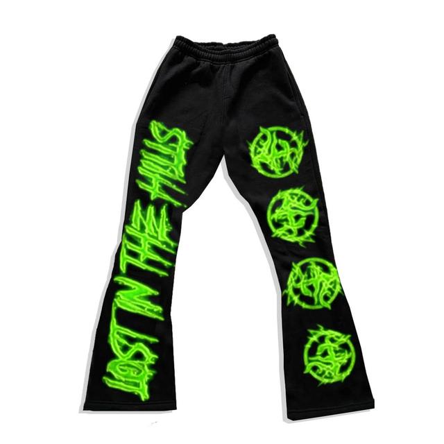 Lost In The Hills X Never Broke Again Youngboy Graphic Flared Trousers Product Image