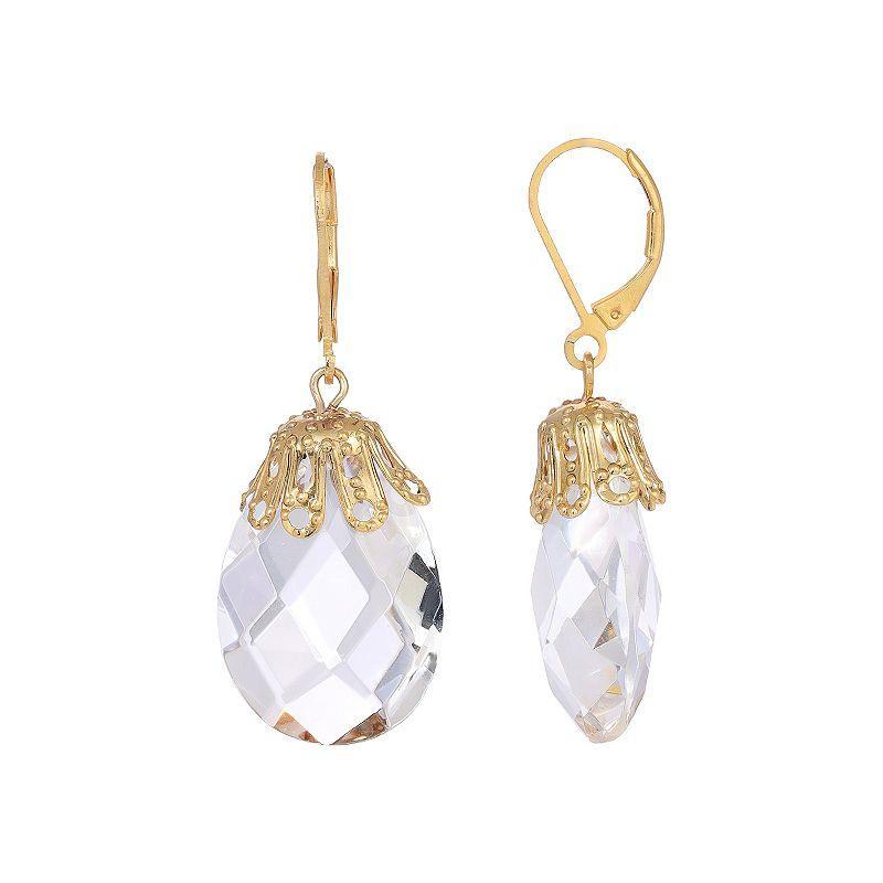 1928 Gold Tone Briolette Drop Earrings, Womens Product Image