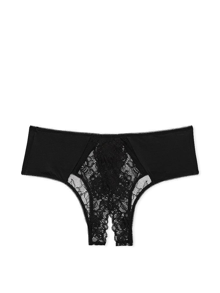 Rose Lace Crotchless Cheeky Panty Product Image