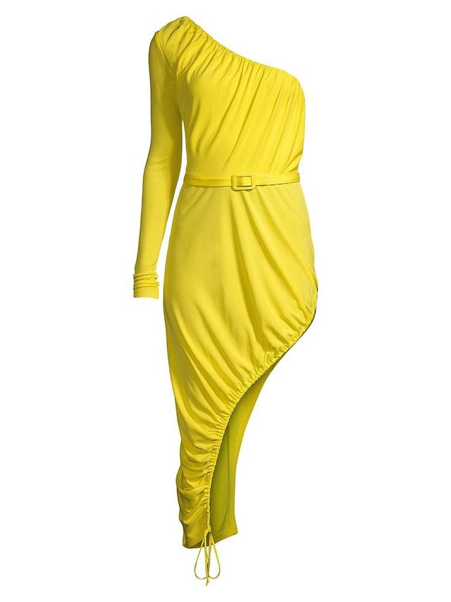 Womens Partee Gyal Ruched Midi-Dress Product Image