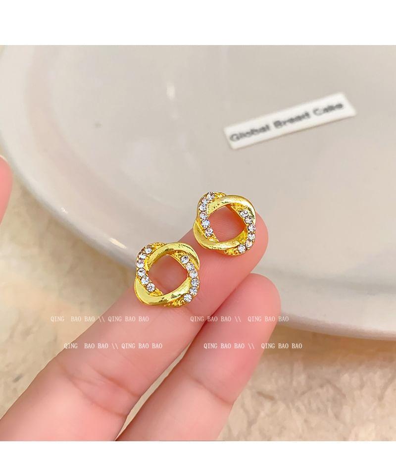 CZ Hoop Stud Earring Product Image