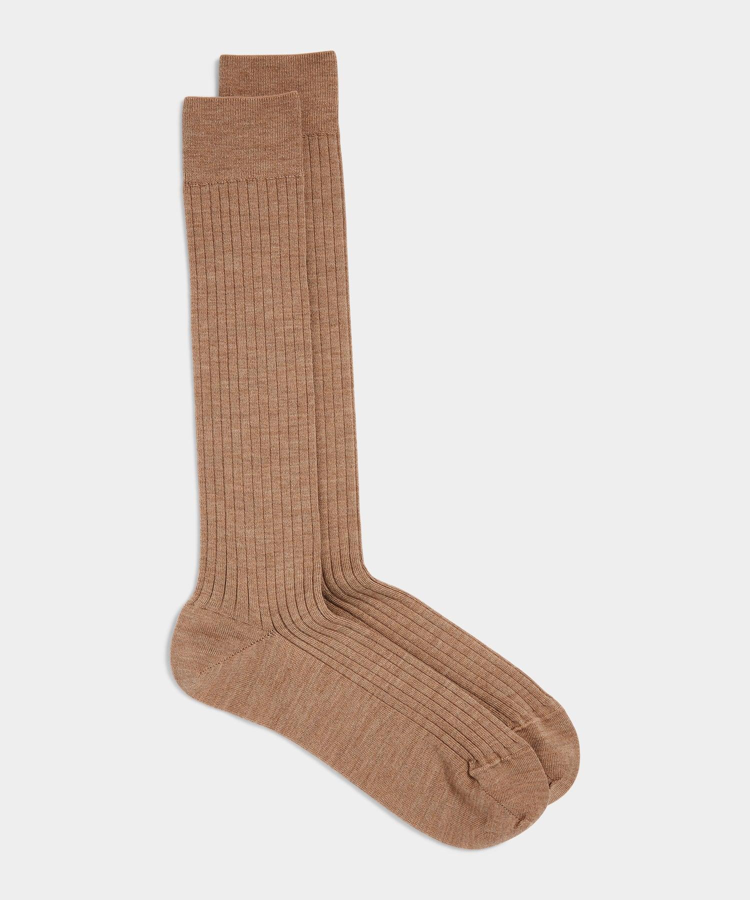 Merino Dress Sock in Tan Product Image