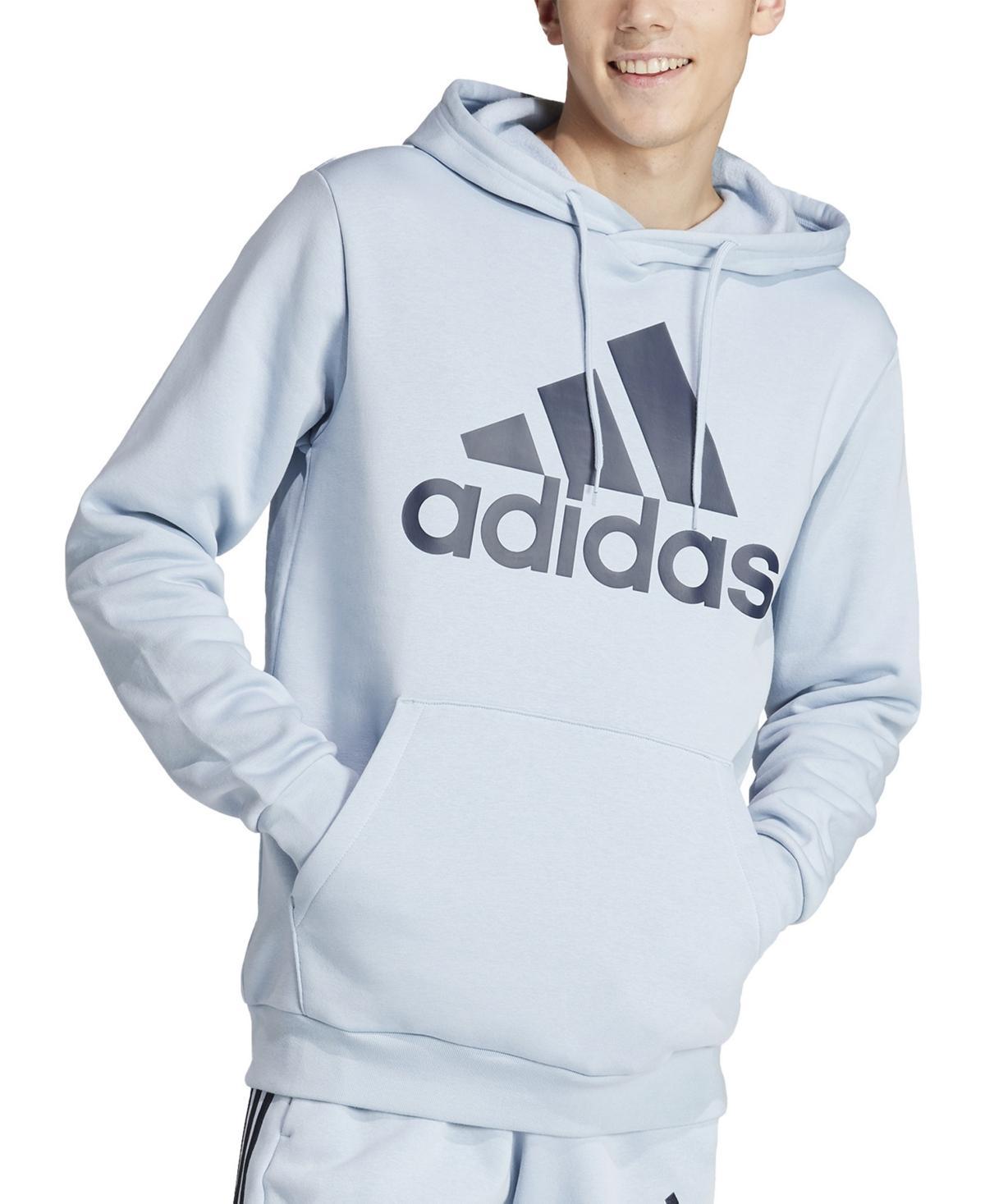 Mens adidas Essential Big Logo Fleece Hoodie Better Red Product Image