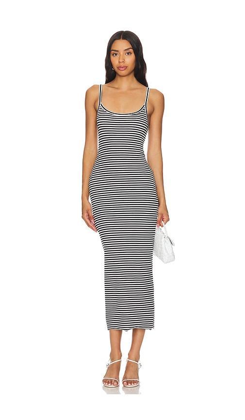 Lovers and Friends Lucy Midi Dress in Black & White Product Image