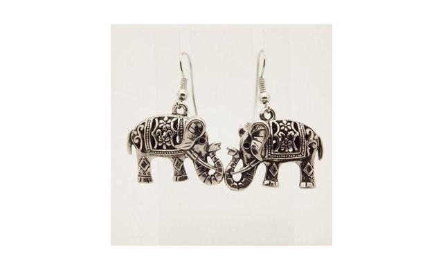 Hollywood Sensation Tibetan Elephant Drop Earrings for Women Product Image