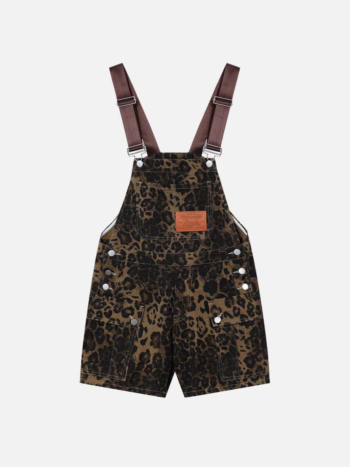 Aelfric Eden Leopard Print Overall Shorts Product Image