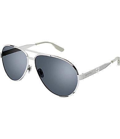 Gucci Mens Port Royale 64mm Mirrored Navigator Sunglasses Product Image