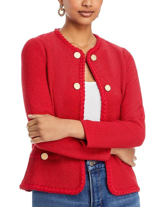 Misook Novelty Button Tweed Knit Jacket Product Image