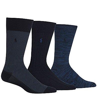 Polo Ralph Lauren Mens 3-Pk. Supersoft Birdseye Dress Socks Product Image