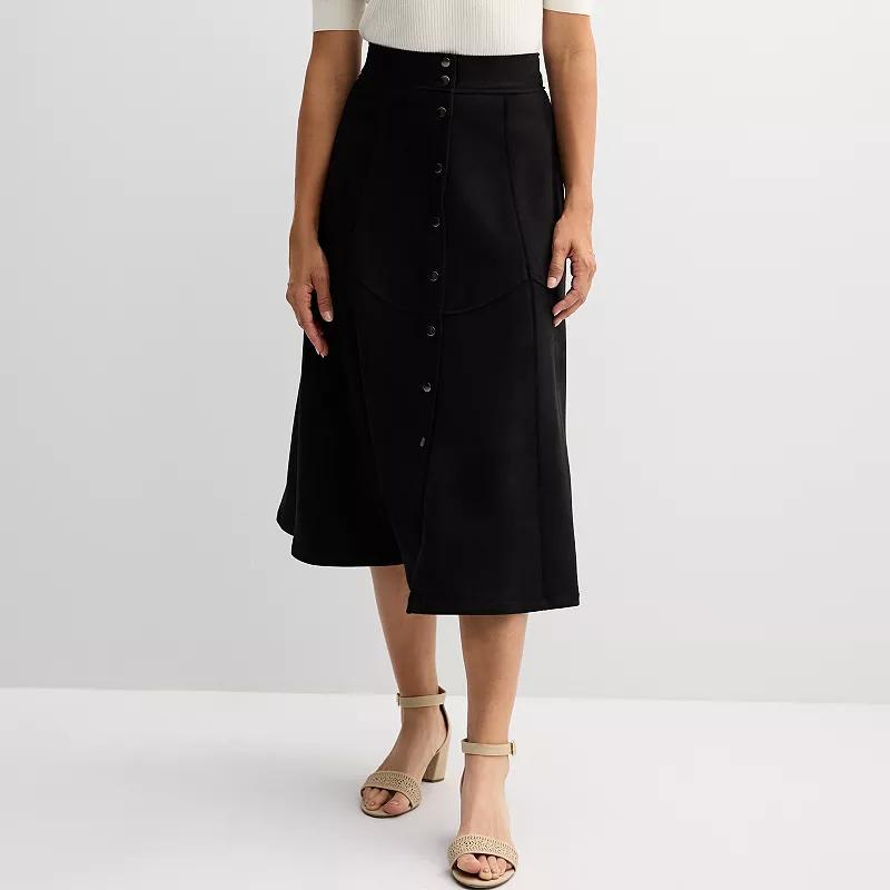 Womens Farmers Market Suede Midi Skirt product image