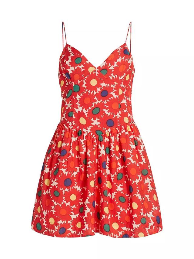 Rhonda Floral Basque-Waist Minidress Product Image