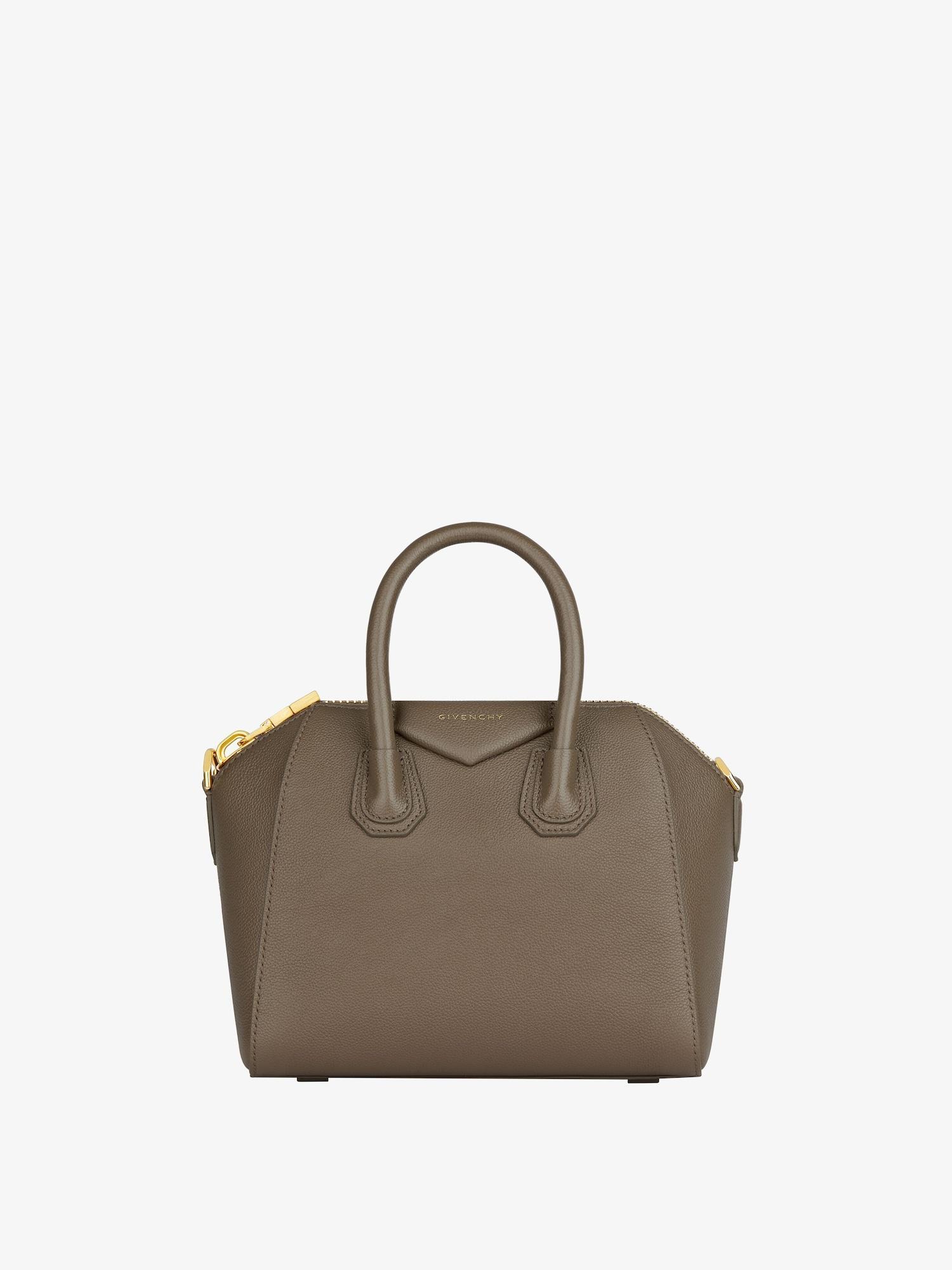 Mini Antigona bag in grained leather Product Image