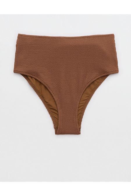 Aerie Crinkle High Waisted Cheeky Bikini Bottom Women's Product Image