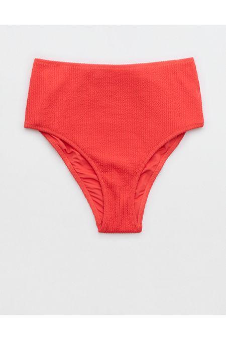 Aerie Crinkle High Waisted Cheeky Bikini Bottom Women's Product Image