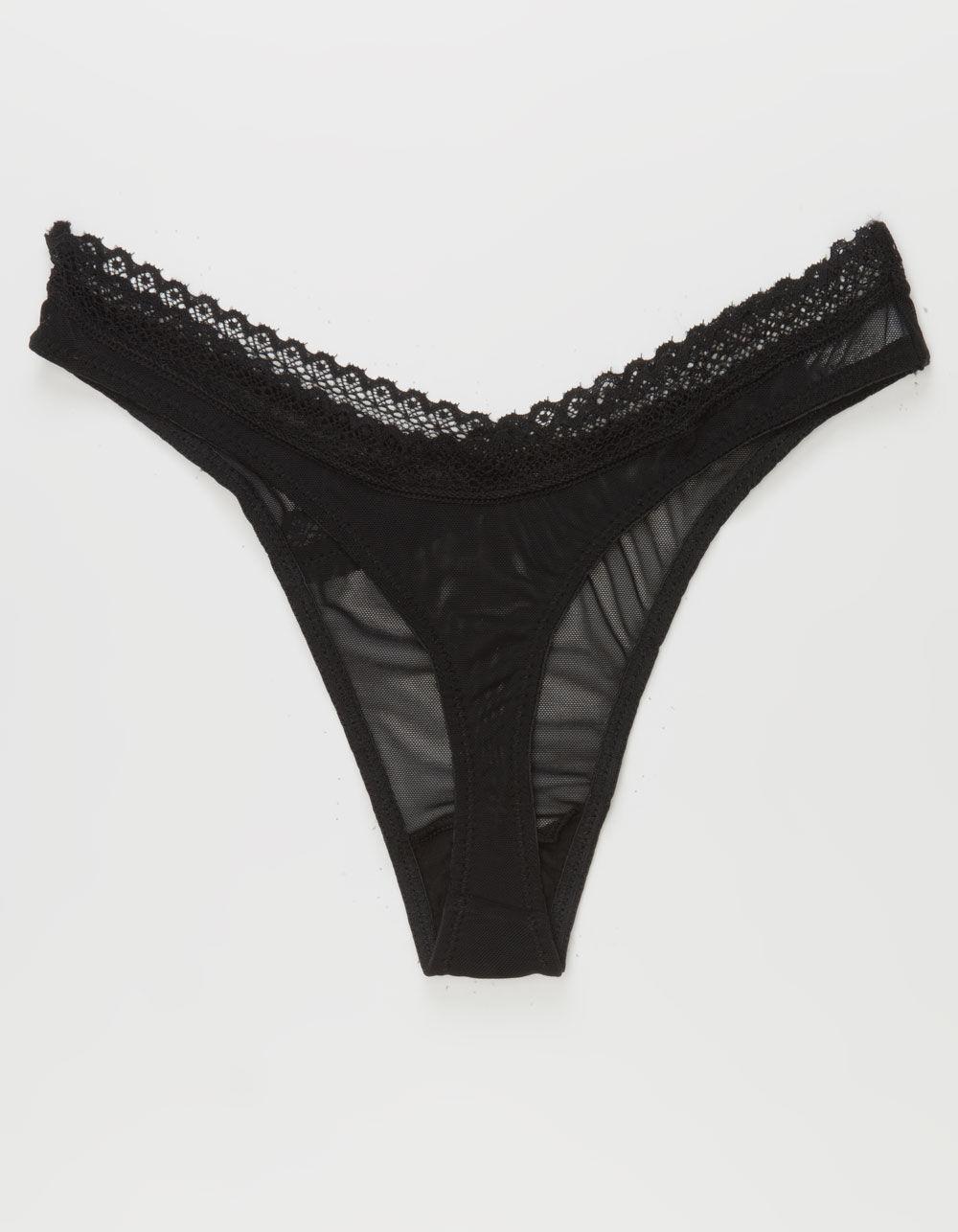 FULL TILT Crossover Waist Mesh Thong Product Image