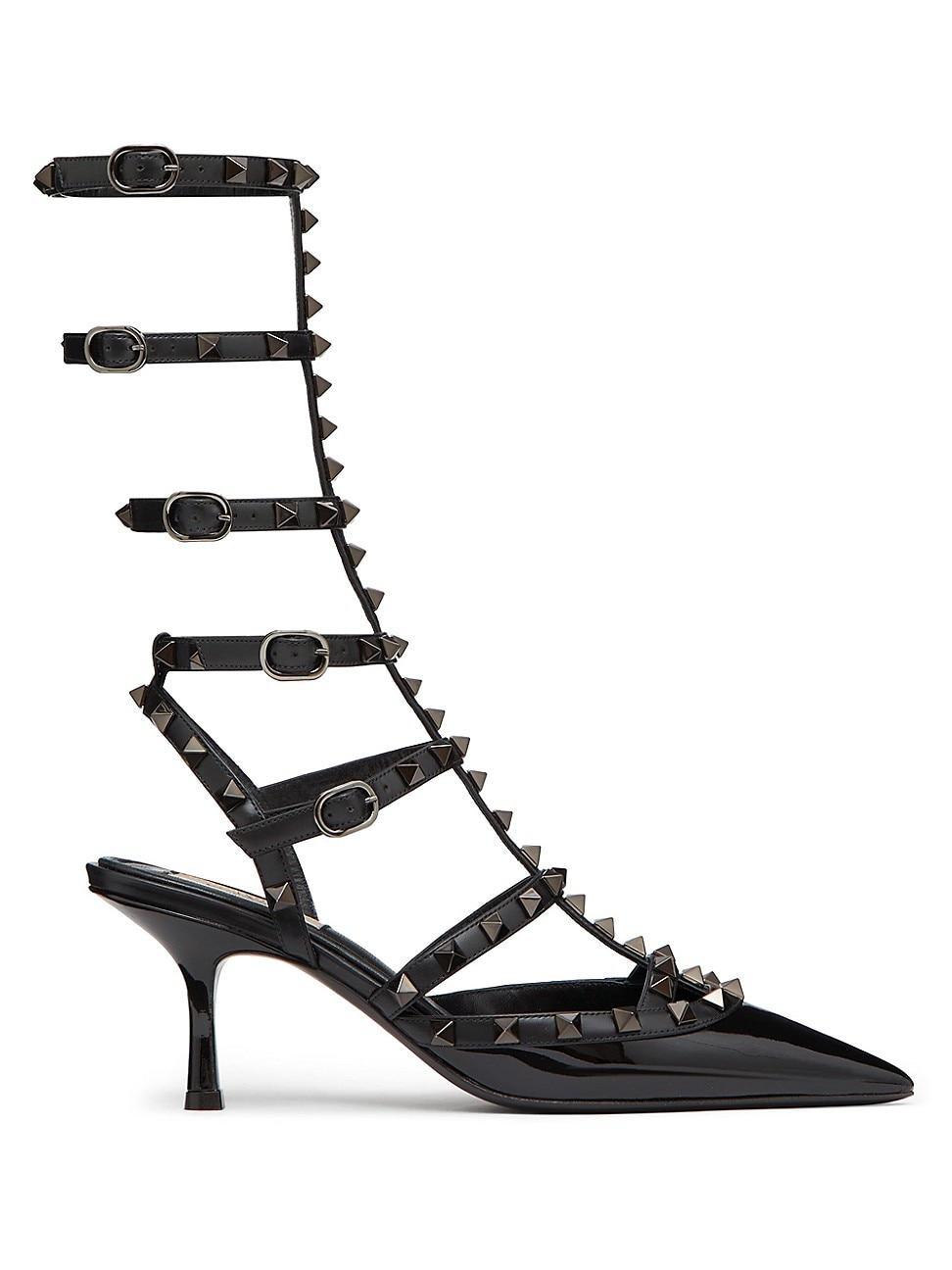 Womens Patent Rockstud Pumps With Matching Straps And Studs Product Image