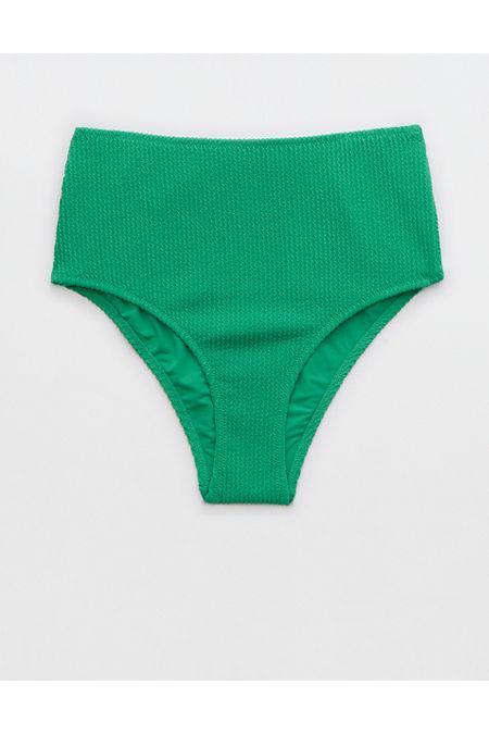 Aerie Crinkle High Waisted Cheeky Bikini Bottom Women's Product Image