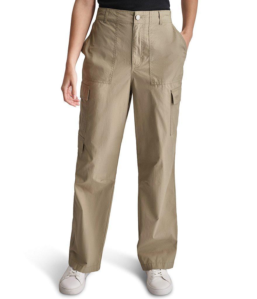 DKNY by Donna Karan Jeans Straight Leg High Waist Cargo Pants Product Image