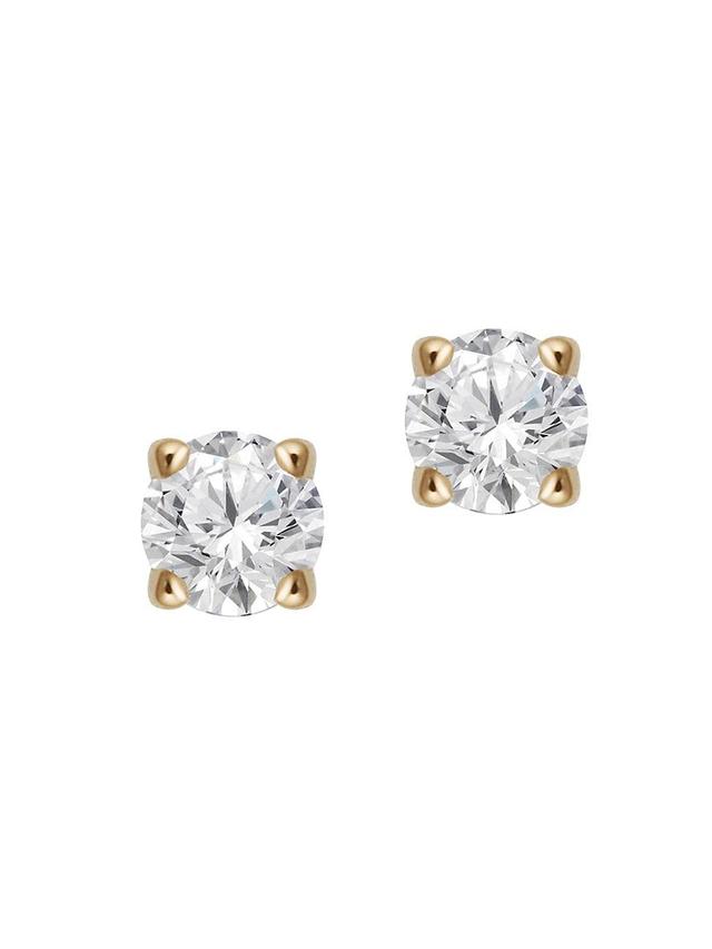 Womens 14K Yellow Gold Shine Bright Diamond Mini Stud Product Image