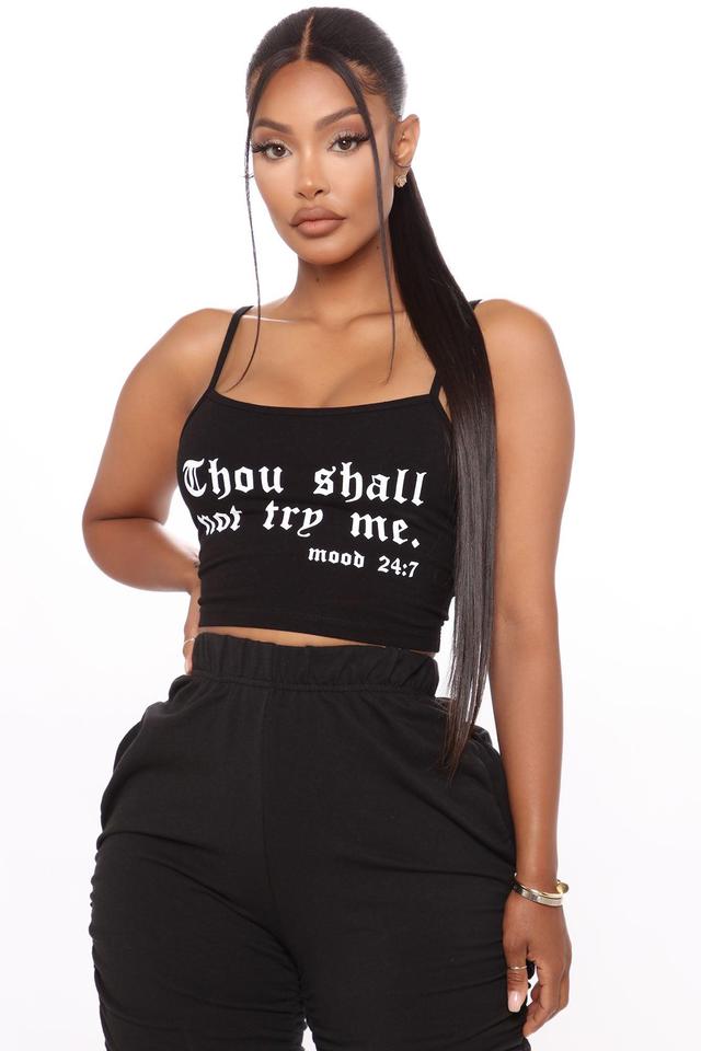 Try Me Tank Top - Black Product Image