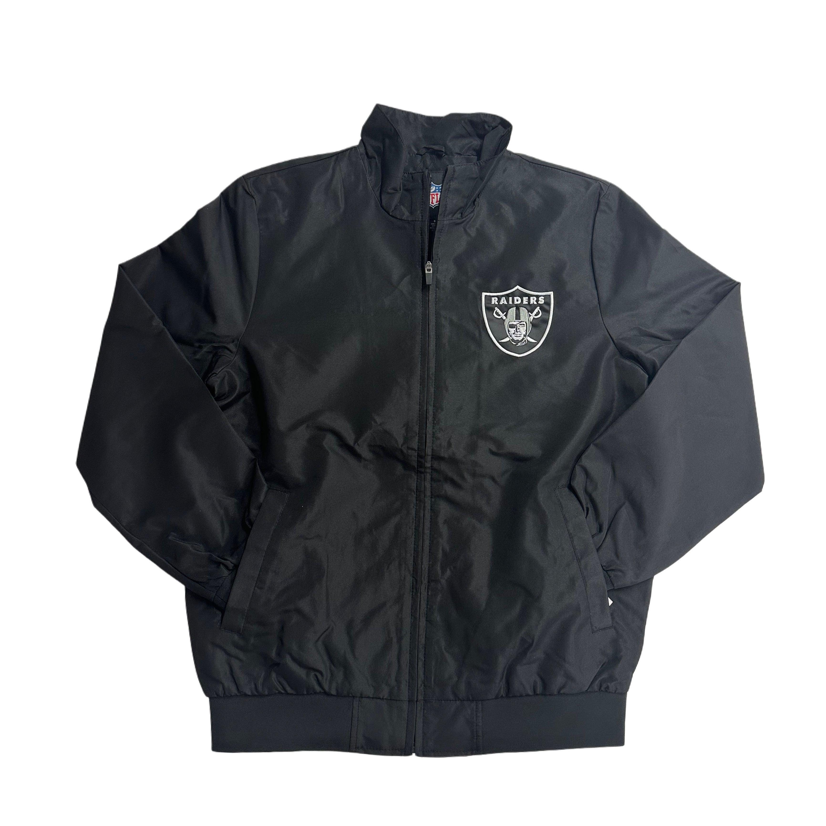 Las Vegas Raiders Zip Windbreaker with Left Chest Team Logo Male Product Image