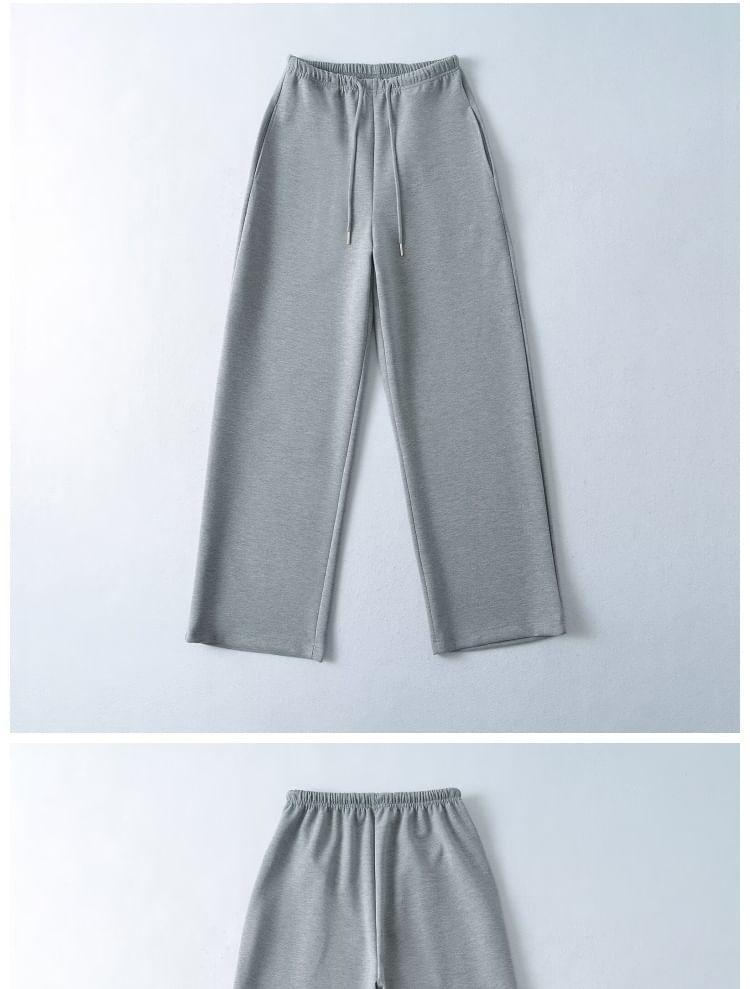 Drawstring Waist Wide Leg Pants Product Image