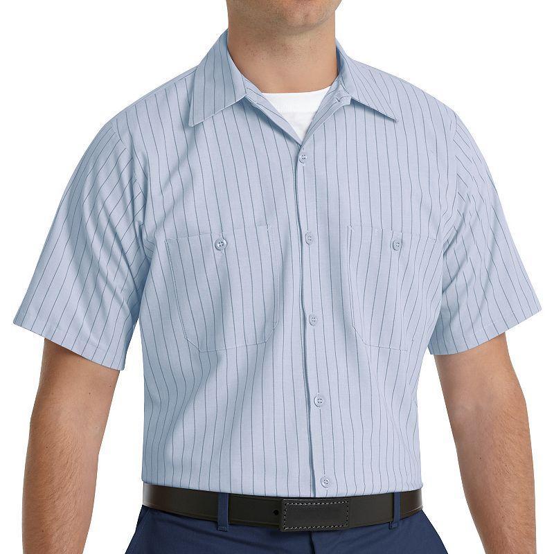 Mens Red Kap Classic-Fit Striped Button-Down Work Shirt Product Image