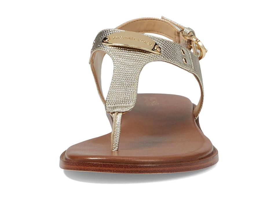 MICHAEL Michael Kors MK Plate Thong (Pale Embossed Lizard Specchio) Women's Sandals Product Image