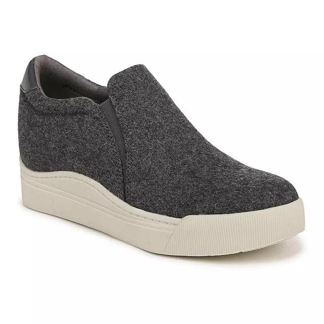 Dr. Scholls Time Off Wedge Womens Wedge Sneakers Grey Fabric Product Image