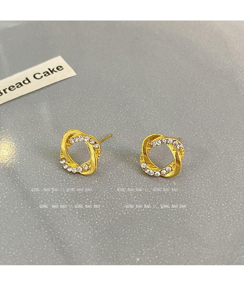 CZ Hoop Stud Earring Product Image