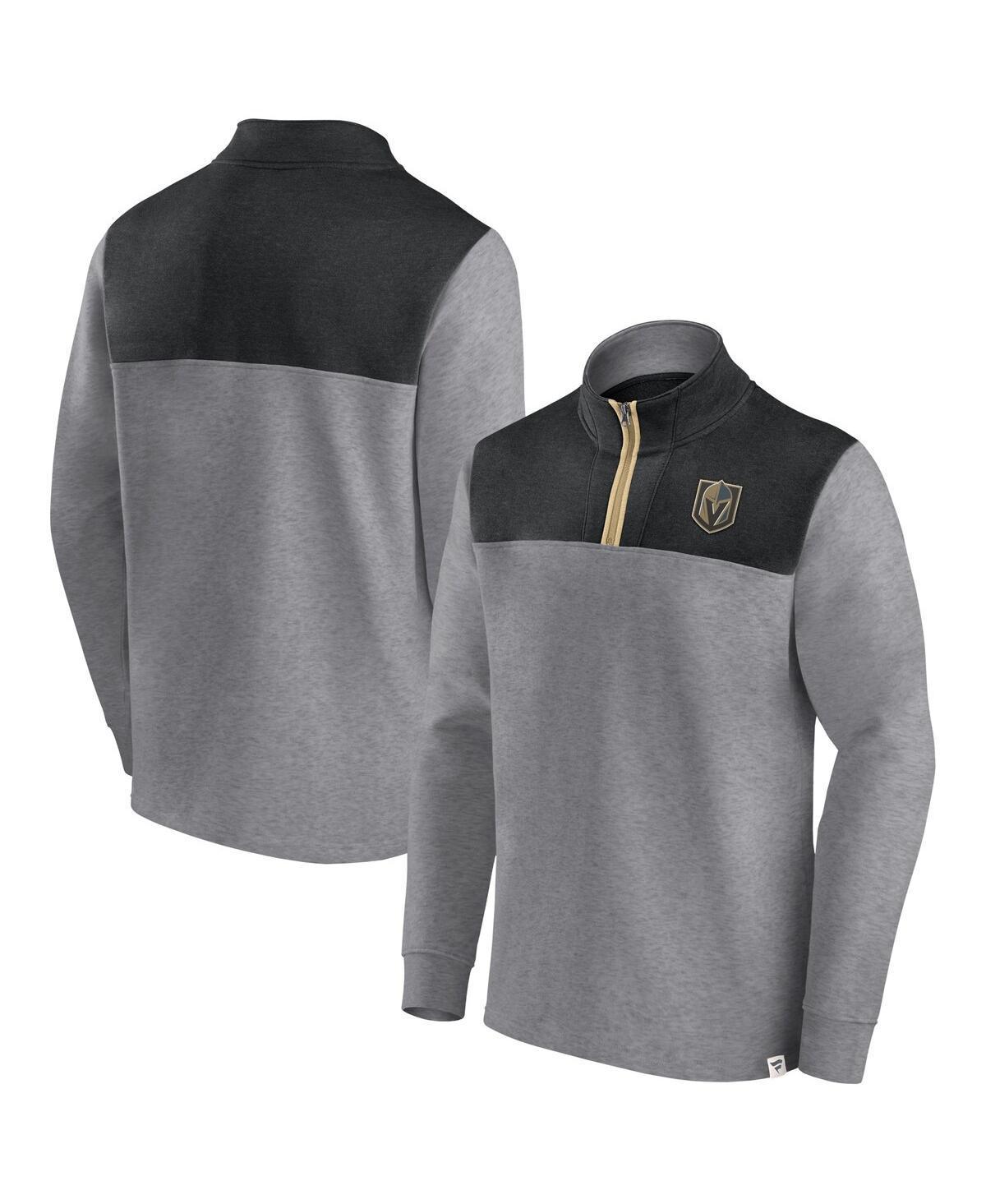 Mens Fanatics Heather Gray Vegas Golden Knights Launch It Quarter-Zip Jacket Product Image