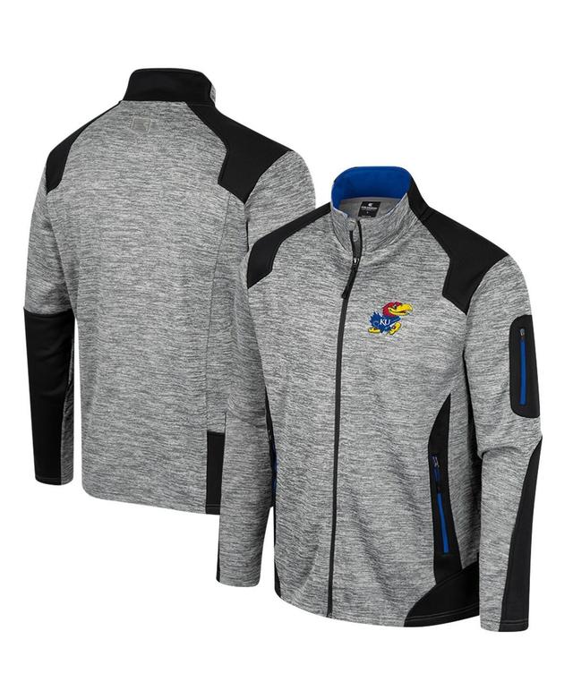 Mens Colosseum Gray Kansas Jayhawks Silberman Color Block Full-Zip Jacket Product Image