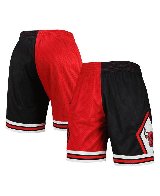 Mens Mitchell & Ness /Red Chicago Bulls Hardwood Classics 1997 Split Swingman Shorts Product Image