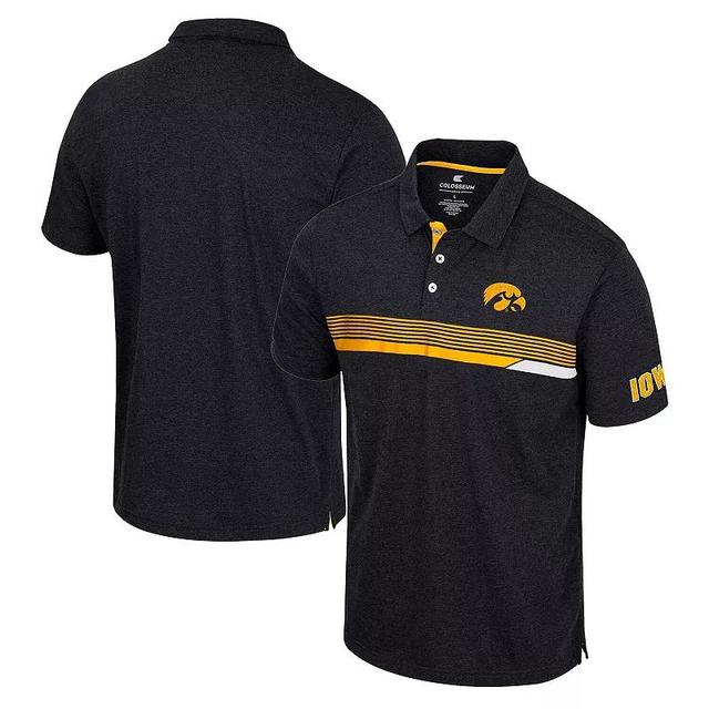 Mens Colosseum Black Iowa Hawkeyes No Problemo Polo Product Image