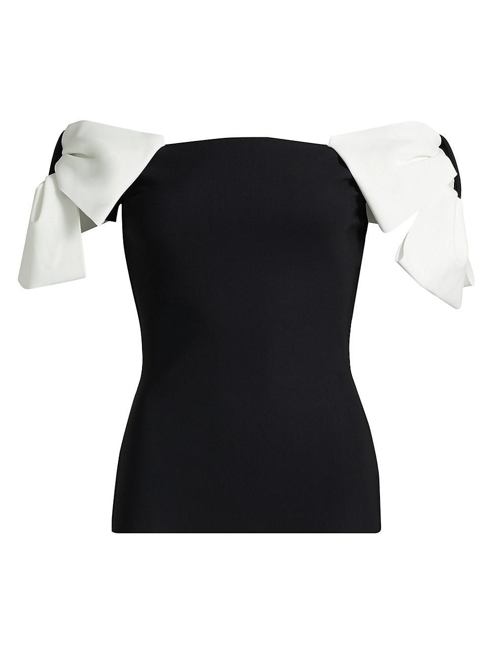 Womens Bunjiro Bic Bow Off-The-Shoulder Top Product Image