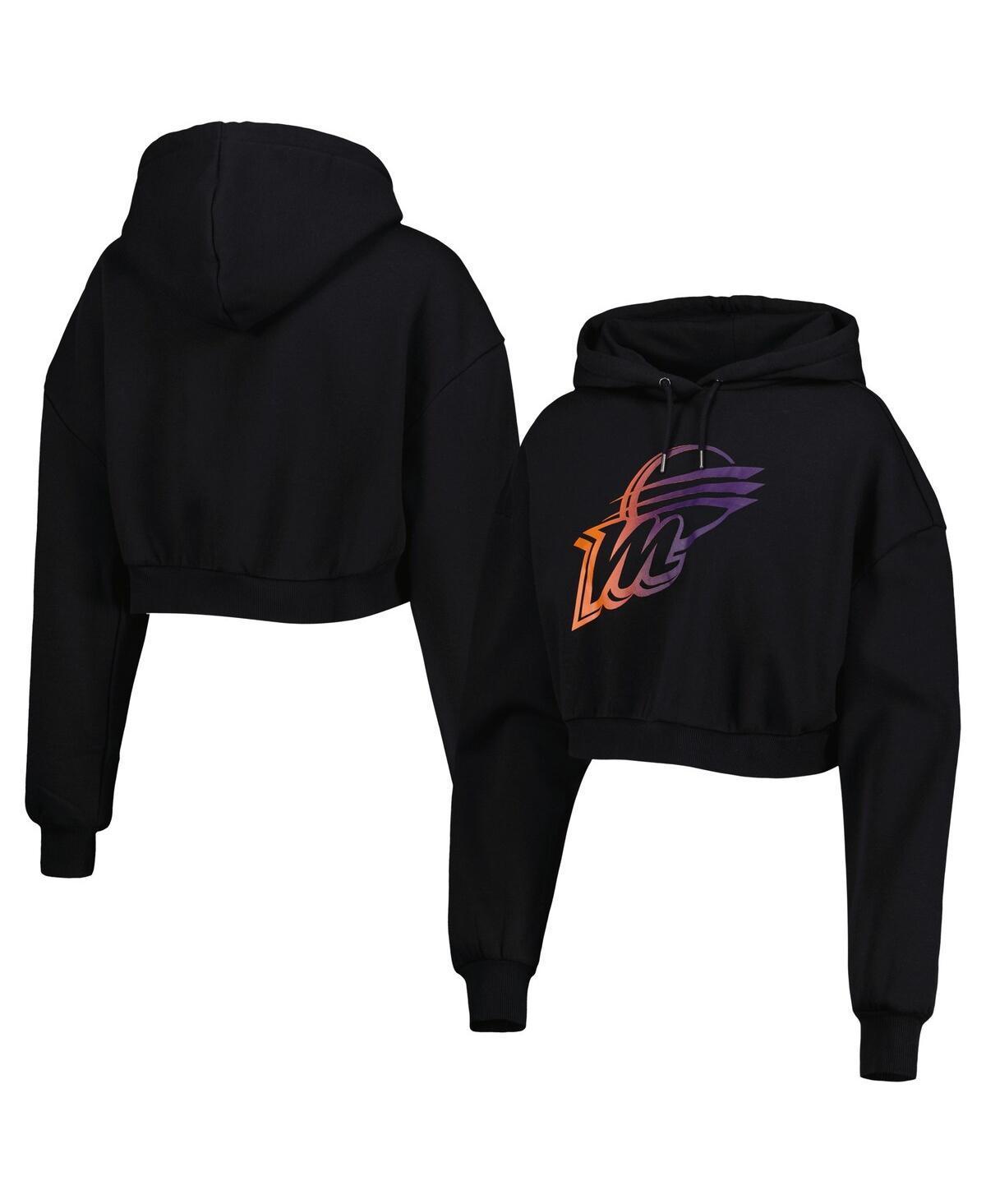 Womens The Wild Collective Black Phoenix Mercury Washed Cropped Pullover Hoodie Product Image