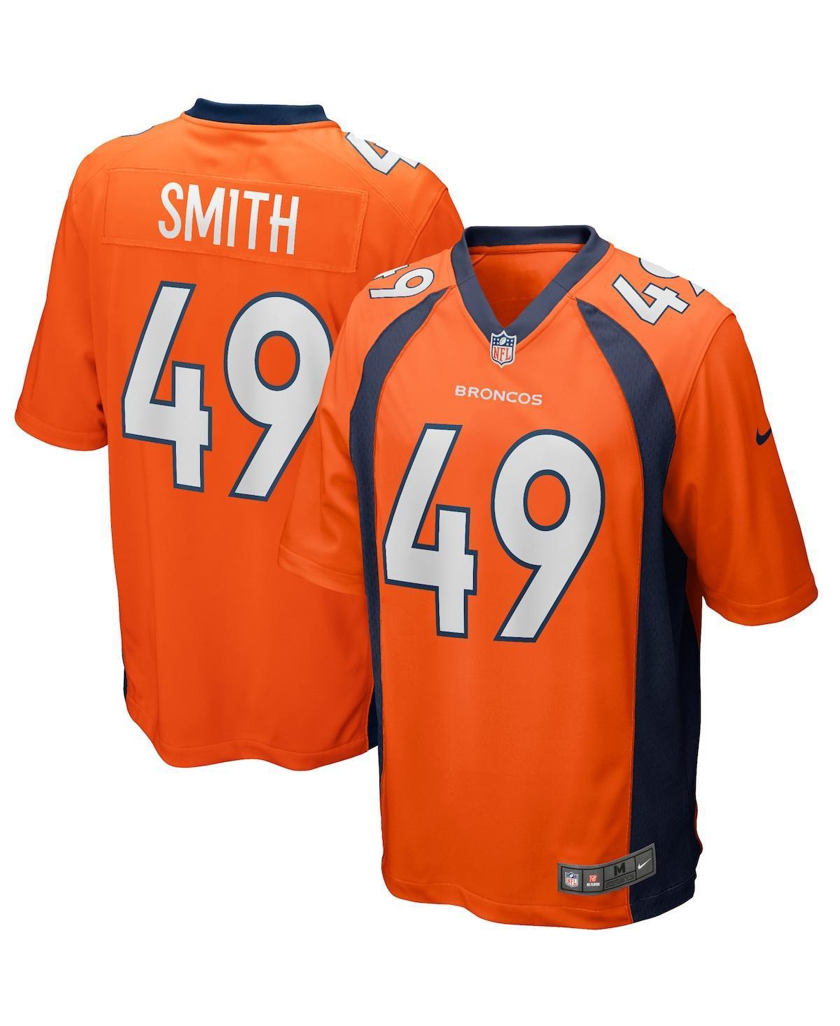 Mens Nike Dennis Smith Orange Denver Broncos Game Retired Player Jersey - Orange Product Image