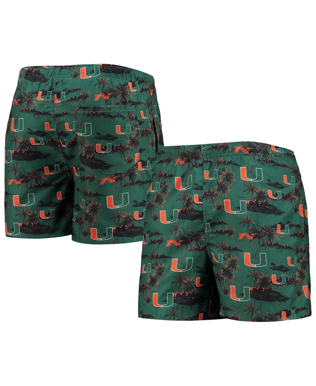 Mens FOCO Miami Hurricanes Island Palm Swim Trunks Product Image